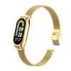 Adequado para Pulseira de Relógio Xiaomi Mi Band 8 Milanês Aço Inoxidável Pulseira de Pulso Fecho Deslizante Caixa de Metal Pulseira de Relógio Xiaomi Mi Band 7
