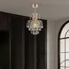 Lustre de Mesa Estilo Francês, Luminária de Cristal para Quarto, Luxo Leve Novo Modelo 2026, Luminária Pendente para Entrada do Quarto Principal