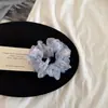 Diadema de Organza Esponjosa Floral Pequeña Retro Romántica para Mujer, Cuerda para el Cabello Versátil Estilo Coreano Suave, Accesorio para Moño