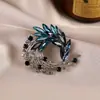 Retro Elegante Francés, Moderno Broche Mariposa de Diamantes Rojos, Ropa de Alta Gama, Accesorios para Abrigos, Broche Corsage