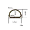 Ventas directas de fábrica hebilla en forma de D accesorios de hardware para maletas hebilla metálica semicircular en forma de D en stock venta al por mayor hebilla en forma de D de aleación transfronteriza
