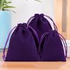 Bolsa nueva de terciopelo de color liso bolsa para joyas bolsa para joyas bolsa para cuentas de Buda Wenwan bolsa de regalo de almacenamiento bolsa con cordón bolsa con cordón de felpa