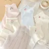 Calcetines para Niños Azules Blancos Rosas Verano Estilo Delgado Calcetines Cortos para Niños Estilo Coreano Dibujos Animados Malla Transpirable Lindos Calcetines Tobilleros Estilo Nuevo