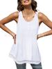 Amazon eBay Independent Station 2023 verão novo grande pêndulo renda costura sem mangas colete top cross-border roupas femininas
