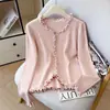 Nuevo suéter de punto para mujer de otoño e invierno con cuello redondo y bordes enrollados elegantes, suéter base engrosado para mujer