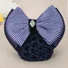 Flor de pelo profesional accesorios para el cabello lazo a rayas red para el pelo bolsillo banco postal móvil vacío enfermera trabajo con pasador