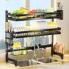 Estante de Almacenamiento para Cocina, Estante para Tazones, Escurridor para Tazones y Palillos, Escurridor de Platos, Caja de Almacenamiento con Escurridor para Tazones, Sobre el Fregadero