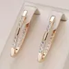 Nuevos Pendientes Geométricos con un Estilo Único y Moderno, Presentando Clips para Oreja en Forma de V con Circonitas Incrustadas de Microcobre, Pendientes de Alta Gama para Mujer
