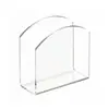 Estante de Acrílico para Almacenamiento de Servilletas Estilo Transparente Caja de Servilletas para Mesa de Comedor Restaurante Occidental Caja de Servilletas Vertical Venta al por Mayor Transfronteriza