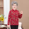 Suéter de otoño e invierno para mujer de mediana edad y anciana 2023, abrigo estilo occidental de talla grande, cárdigan corto de punto para mamá