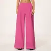Fábrica especializada en pantalones sueltos de pierna ancha con doble cintura, transpirables, de secado rápido, de cintura alta, pantalones deportivos moldeadores de abdomen para mujer 9599