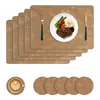 Manteles individuales de seda PU en stock, manteles de mesa de cuero, manteles individuales de hotel, manteles individuales de estilo occidental de doble cara, tapetes termoaislantes, venta al por mayor, impermeables y a prueba de aceite