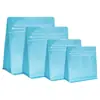 Bolsa de pie con sellado de ocho lados de papel de aluminio para té, snacks liofilizados para mascotas, bolsa sellada para granos de café con válvula, bolsa de alimentos en forma de cubo