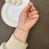 Pulseira de ouro de areia método antigo Guochao estilo corte prata quebrada vários dois pulseira de contas redondas joias femininas de luxo leve duradouras não desbotam atacado
