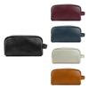 Em estoque Nova bolsa de cosméticos de couro de grande capacidade Camada superior de couro de vaca macia e confortável Bolsa de viagem masculina Bolsa de higiene