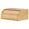 Caja de pan de bambú, gabinete de almacenamiento de pasteles y repostería, caja de almacenamiento de pan de madera para cocina, caja de almacenamiento, al por mayor en stock