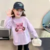 Camiseta de Manga Larga para Niña 2026 Nueva Primavera y Otoño Algodón Puro Cuello Redondo Camiseta Básica para Niños y Niñas, Top Casual Elegante