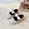 Zapatos Mary Jane con Lazo para Niñas, Zapatos de Cuero de Suela Blanda para Niños, Elegantes Zapatos de Princesa Estilo Francés para Primavera y Otoño, Zapatos Planos Pequeños Estilo Chanel