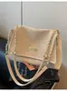 Bolsa Grande Transfronteriza para Mujer Moda Nueva Otoño e Invierno 2026 Bolso de Mujer Bolso de Hombro con Cadena Texturizada Bolso Tote Cruzado
