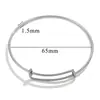 Brazalete abierto de acero inoxidable para mujer, moderno y sencillo, accesorios para joyería hechos a mano DIY al por mayor