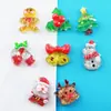 Lindos y brillantes accesorios navideños de resina, joyería artesanal al por mayor, dibujos animados creativos, crema, gel, pinza para el cabello, joyería decorativa