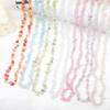 Cuentas sueltas de grava de forma irregular, accesorios de joyería DIY, cuentas de pulsera semiacabadas de grava de cristal de piedra de colores