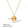 INS Estilo Europeu e Americano Pingente de Aço Titânio Colar Olho do Diabo Pingente de Aço Inoxidável Banhado a Ouro 18K Colar Feminino