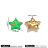 Colgante de Estrella de Cinco Puntas con Goteo de Aceite de Acero Inoxidable, Diseño de Nicho de Lujo Ligero, Para Collares y Pendientes DIY, Versátil y Elegante