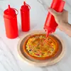 Liquidación de Stock Botella Comercial para Salsas con Boquilla Plástica Puntiaguda y Tapa de Tres Agujeros para Pizza, Tienda de Té con Leche, Kétchup, Ensalada
