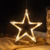 Decoração de Natal LED Luzes de Ventosa Boneco de Neve Árvore de Natal Luzes a Bateria Caixa de Bateria para Vitrine Luzes Pendentes Brilhantes