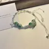 Pulsera Estilo Bosque [Hada Mariposa Verde] con Dulce Diseño de Mariposa Verde, Joyería de Moda y Estéticamente Agradable para Puestos