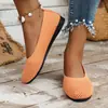 Amazon 2026 Verão Novo Estilo Europeu e Americano Tamanho Grande Bico Redondo Sapatos Baixos Mocassins Femininos Sapatos Casuais Esportivos