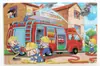 Rompecabezas de madera de 60 piezas para niños, dibujos animados de animales, cuento de hadas, rompecabezas plano, juguete de bloques de construcción educativo para la primera infancia del bebé