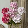 Impresión 3D de hortensias de madera de dos cabezas para decoración de auditorio de bodas, diseño de pared de hortensias, arreglo floral, hermoso paisaje Chen, simulación de flores