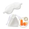 Set de dos piezas de bolsa de almacenamiento para antifaz de seda transfronterizo, para dormir, portátil, para sombrear los ojos, se puede añadir logotipo