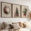 Pintura em Tela Triptíco para Sala de Estar e Quarto, Pintura Decorativa Estilo Chinês em Tela a Óleo de Alta Definição, Arte de Parede, Personalização do Cliente