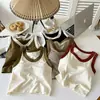 8105 Nueva Llegada Ropa Interior de una Pieza Sin Costuras de Color Contrastante Estilo Coreano Retro para Mujer con Copas Fijas, Chaleco Versátil con Almohadilla en el Pecho