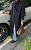 Abrigo de Lana de Doble Cara con Cuello Alto de Alta Gama para Mujer Otoño Invierno Nuevo Estilo Holgado Grueso con Cinturón Lana Lana Abrigo de Lana