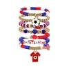 Pulseira Empilhável de Argila Macia Multicor Mais Vendida na Amazon com Pingente de Liga e Letras em Acrílico Conjunto de Pulseiras Elásticas