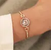 Pulsera de Moda Más Vendida para Mujer Pulsera Versátil Pulsera de Diamantes Brillantes de Temperamento Sencillo y Noble Pulsera