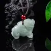 Colgante de Unicornio Volador de Jade Natural Birmano Grado A Exquisita Joyería de Jade Colgante Suministro Mayorista