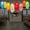 Tecido chinês lanterna pintada à mão celebração de casamento decoração de casamento lanterna de palácio restaurante casa de chá corredor lâmpada longa suspensa criativa de melão-inverno