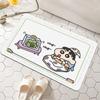 Tapete de Chão Absorvente de Água Antiderrapante para Banheiro Desenho Animado Crayon Shin-Chan Porta do Banheiro Vaso Sanitário Tapete Macio de Lama Diatomácea para os Pés