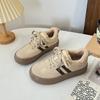 Zapatillas de Entrenamiento Casuales Cálidas Estilo Hong Kong Maillard Alemanas Terciopelo Grueso Novedad 2024 Combinan con Todo Retro Casual Cálidas para Mujer 6579