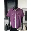 2026 Verano Diseño a Cuadros Marca de Moda Talla Grande Botones Holgada Camisa de Manga Corta para Hombre Cd6430 Ropa de Moda para Hombre