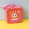 Porta-moedas de Silicone Labubu para Crianças Capivara Bolsa Pequena Fofa Criativa Colorida Bolsa Quadrada Pequena Pingente de Bolsa