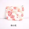 Tela de Algodón Fresco Retro Estilo Japonés Billetera para Monedas Bolso de Maquillaje Simple Portátil Bolsita para Llaves de Dibujos Animados Tarjetero