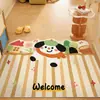 Alfombra de Entrada de Bucle de Seda Linda Alfombrilla Antideslizante y Resistente a Manchas Alfombrilla para Pies Puerta de Entrada Alfombra de Dibujos Animados Se Puede Cortar y Envío Gratis