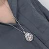 Colgante de plata de ley hueca de seda vintage S999 estilo étnico mantra de seis palabras calabaza carácter fu Colgante de collar para mujer