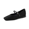 Zapatos Mary Jane de Tacón Bajo con Lunares Retro de 1.5cm 2026 Estilo Nuevo Primavera y Verano Zapatos Planos de Cuero Bajos con Punta Cuadrada para Mujer